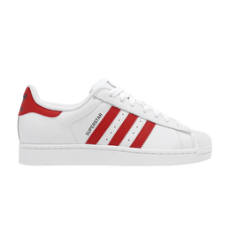 Кроссовки Adidas Superstar 2 'White Scarlet', белый jq4728 | cloud white/better scarlet/core black