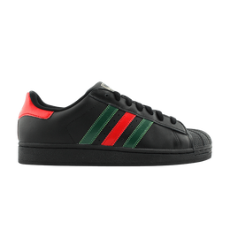 Кроссовки Adidas Superstar II, черный q33037 | black / dark green / light scarlet