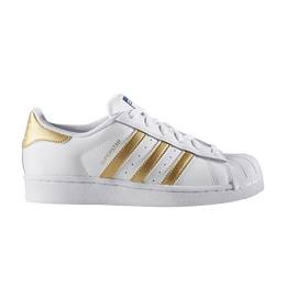 Кроссовки Adidas Superstar J, белый b39402 | ftwwht/goldmt/blue