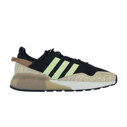 Кроссовки Adidas ZX 2K Boost Pure 'Black Savannah', черный gw3516 | core black/light flash yellow/savannah