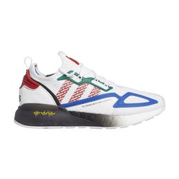 Кроссовки Adidas ZX 2K Boost 'Logo Print', белый fz4839 | cloud white/cloud white/scarlet