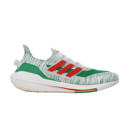 Кроссовки Adidas UltraBoost 21 'White Green', белый gz7122 | cloud white/red/green