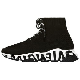Кроссовки Speed Lifestyle женские высокие черные/белые Balenciaga 617220w2db71015