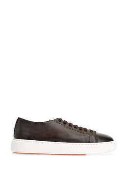 Santoni Кеды Cleanic из окрашенной вручную телячьей кожи с прострочкой 262135