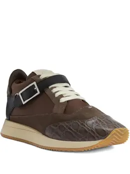 Giuseppe Zanotti buckle-strap crocodile-effect low-top sneakers 30944868