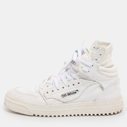 Off-White White Canvas Off Court 3.0 High Top Sneakers Size 39 1207172
