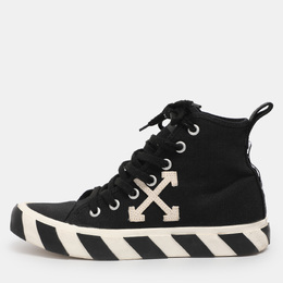 Off-White Off White Black Canvas High Top Arrow Sneakers Size 40 1207171