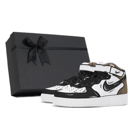Nike Кроссовки Air Force 1 Coverage с противоскользящим и износостойким верхом для скейтборда, мужские, белые, коричневые cw2289-111(team210-零点黄昏s-box) | white brown