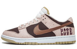 Nike Кроссовки для скейтбординга Dunk Anti-Slip, износостойкие, мужские, цвет розовый лотос dv0831-003(team400-提拉米苏男款粉简) | lotus root powder