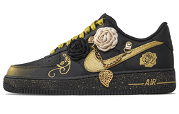 Nike Кроссовки Air Force 1 Low с антискользящим покрытием, износостойкие, низкие, для скейтбординга, мужские, черно-золотые cw2288-001(team127-黑金玫瑰) | black gold