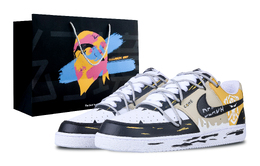 Nike Кроссовки для скейтбординга Court Vision 1, мужские, низкие, желтые dh2987-101(team257-幽黄骷影s-box) | black yellow