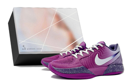 Nike Баскетбольные кроссовки Ja 2 с низким верхом, износостойкие, мужские, белые, фиолетовые fd7327-500(team372-星辰幻影s-box） | white purple