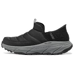 Слипоны мужские низкие повседневные кроссовки Black Gray Skechers, черный/серый 237196c-bkgy | black/gray