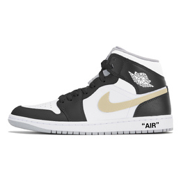 Jordan Износостойкие винтажные баскетбольные кроссовки Air 1 средней высоты, мужские, черные dq8426-104(team210-烟云) | black