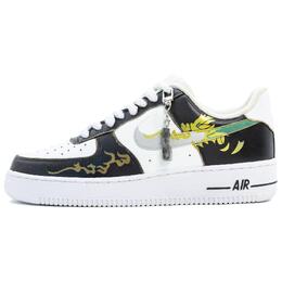 Nike Кроссовки Air Force 1 Green Dragon Pushing Moon с противоскользящим покрытием, износостойкие, низкие, для скейтбординга, мужские, черно-белые cw2288-111(team335-020) | black white