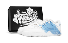 Nike Кроссовки Air Force 1 Slip Low Top для скейтбординга, мужские, черно-белые 315122-111(team18-af1黑色风暴） | gray blue storm