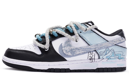 Nike Кроссовки для скейтбординга Dunk Retro Low Top, мужские, белые, синие, черные dd1391-100(team80-男款处暑白蓝黑)