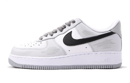 Nike Кроссовки Air Force 1 с низким верхом, противоскользящие, износостойкие, для скейтбординга, мужские, белые, серые fj4146-100(team59-男款白灰四) | white gray