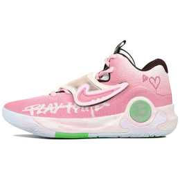 Nike Баскетбольные кроссовки KD Trey 5 X с низким верхом, износостойкие, розовые, мужские dj7554-014（team509-男款白粉青梅） | pink