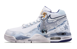Nike Баскетбольные кроссовки Flight Legacy с мягкой подошвой и нескользящим покрытием, винтажные, мужские, синие, белые, серые bq4212-102(team28-冬令时) | blue white gray