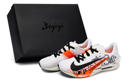 Nike Кроссовки с низким верхом, противоскользящие, мужские, белые, черные, оранжевые fv6040-101(team80-男款葱明绝顶s-box) | white black orange