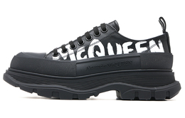 Alexander McQueen Кроссовки на шнуровке с протектором Graffiti Tread, черно-белые 711108wiat61070 | black