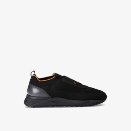 Низкие трикотажные кроссовки Santoni, черный r04307355 | black