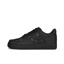 Nike Кроссовки для скейтбординга Air Force 1 Low Top женские, черные, серебристые dd8959-001(team陆-腰果印花) | black