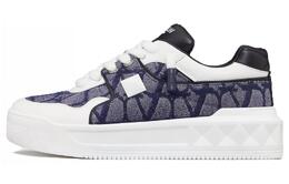 Кроссовки Garavani One Stud Xl на шнуровке Valentino, синий/черный 4y2s0g37cwmydy | blue black