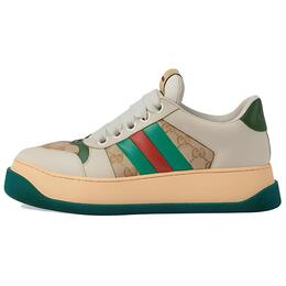 Gucci Кроссовки Screener 'GG Motif Beige Green' 777106 aac72 9554 | green