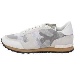Кроссовки Garavani Rockrunner с камуфляжным принтом и шнуровкой Valentino, White Camouflage 2y2s0723qrk52x | white camouflage