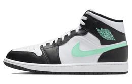 Jordan Кроссовки 1 Mid Green Glow dq8426-103 | black white