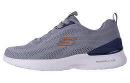 Низкие повседневные кроссовки мужские серо-голубые Skechers 232692gymt | gray blue