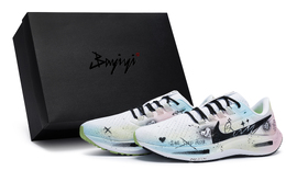 Nike Кроссовки Pegasus 38 Low-top мужские, белые, синие, розовые, желтые cw7356-100(team80-男款初遇遐想s-box) | white blue pink yellow