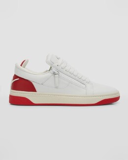 Мужские кожаные низкие кеды GZ94 Giuseppe Zanotti prod262060111 | white/red