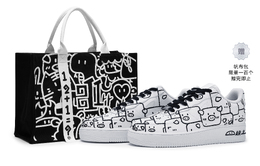 Кроссовки Nike Air Force 1 Skateboard мужские низкие черно-белые cw2288-111(team80-男款居居拼图s-box) | black white