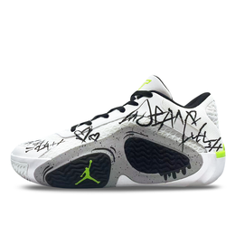 Jordan Баскетбольные кроссовки Tatum 2 с амортизацией, износостойкие, дышащие, нескользящие, низкие, мужские, белые, черные fj6458-100(team380-男款捣蛋boy白黑) | white black