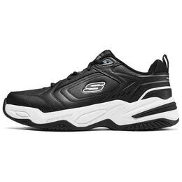 Спортивные мужские низкие кеды Skechers черно-белые 232730-bkw | black white