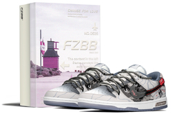 Nike Dunk Slip Resistant Низкие Кроссовки для Скейтбординга Мужские Фиолетово-Черные fj4188-100(teama-音乐牛仔s-box) | purple black