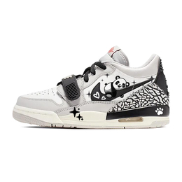 Jordan Баскетбольные кроссовки Legacy 312 Vintage, низкие, мужские, серо-белые cd7069-101(team56-慵懒熊猫) | white gray