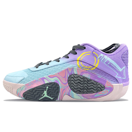 Jordan Баскетбольные кроссовки Tatum 2 "Easter" PF с низким верхом, устойчивые к скольжению, бежево-фиолетовые, мужские fz2203-600(team478-朋克标记） | ecru