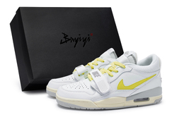Jordan Баскетбольные кроссовки Legacy 312 Vintage, низкие, мужские, желтые hj9199-111(team80-男夏日出逃黄s-box) | white yellow