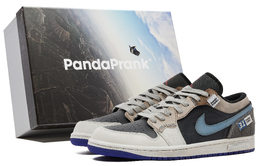 Jordan Баскетбольные кроссовки Air 1 Vintage, низкие, мужские, серые/белые/синие 553558-154(teamh-男款燃情s-box) | gray white blue