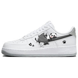 Nike Air Force 1 Антискользящие Износостойкие Низкие Кроссовки для Скейтбординга Мужские Серый Белый fj4146-100(team181-竹林熊猫 ) | white