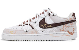 Nike Кроссовки для скейтбординга Court Vision 1 с антискользящей амортизацией, низкие, мужские, белые, коричневые dh2987-101(team543-男款云海中) | white brown