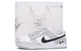 Nike Кроссовки для скейтбординга Dunk Slip с низким верхом, мужские, серо-белые dd1391-103(team59-男款黑灰sbox) | light gray