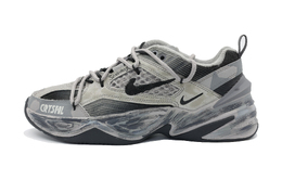 Nike Низкие, массивные, амортизирующие, противоскользящие и износостойкие кроссовки M2K унисекс, серо-черные bv0074-001(team292-迷雾2.0) | gray