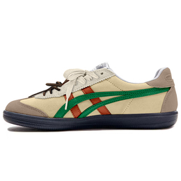 Onitsuka Tiger Низкие, износостойкие, противоскользящие кроссовки для скейтбординга Tokuten, унисекс, зеленые/красные/бежевые 1183a907-021(teamy-女款做旧古着绿红米) | green red beige