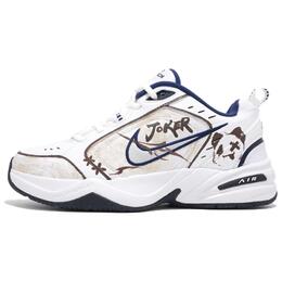 Nike Air Monarch 4. Нескользящие и износостойкие низкие кроссовки, увеличивающие рост, унисекс, белые, коричневые 415445-102(team545-小丑熊猫) | white brown