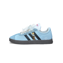 Adidas Кроссовки для скейтбординга Vl Court с противоскользящим износостойким верхом, унисекс, небесно-голубые hq1802(team462-小熊软糖) | sky blue